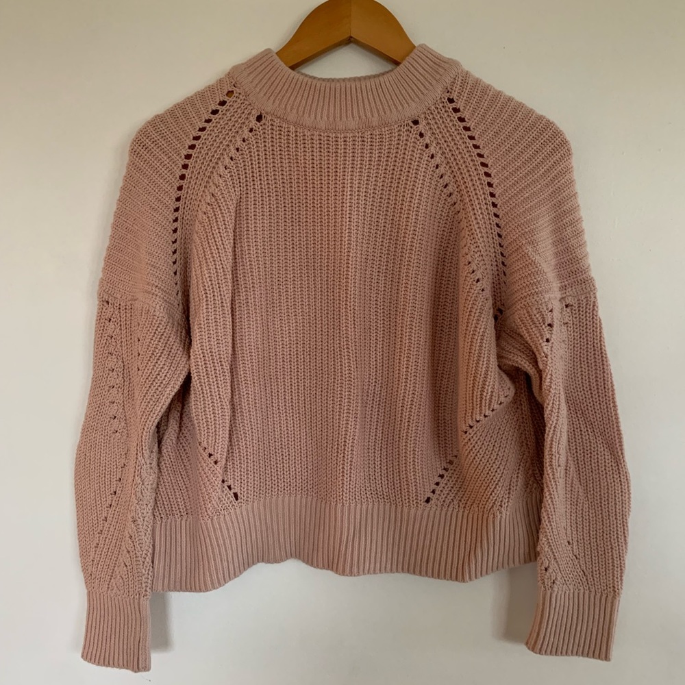Express Pink Crop Sweater